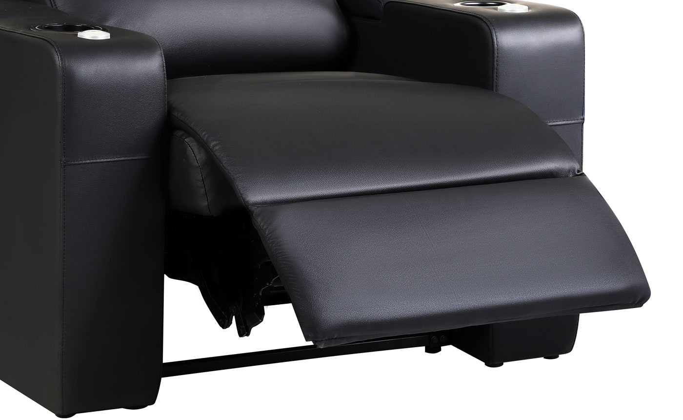 Zinea Kinosessel Baseline One - 4 Sitzer Loveseat - Leder schwarz;  elektrisch verstellbar; Becherhalter : : Sonstiges